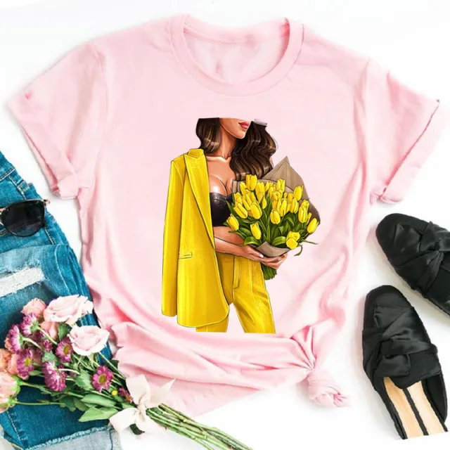 Sunflower Black Loose Short Sleeve T Shirt Wt02880 - Shop at LoveMi