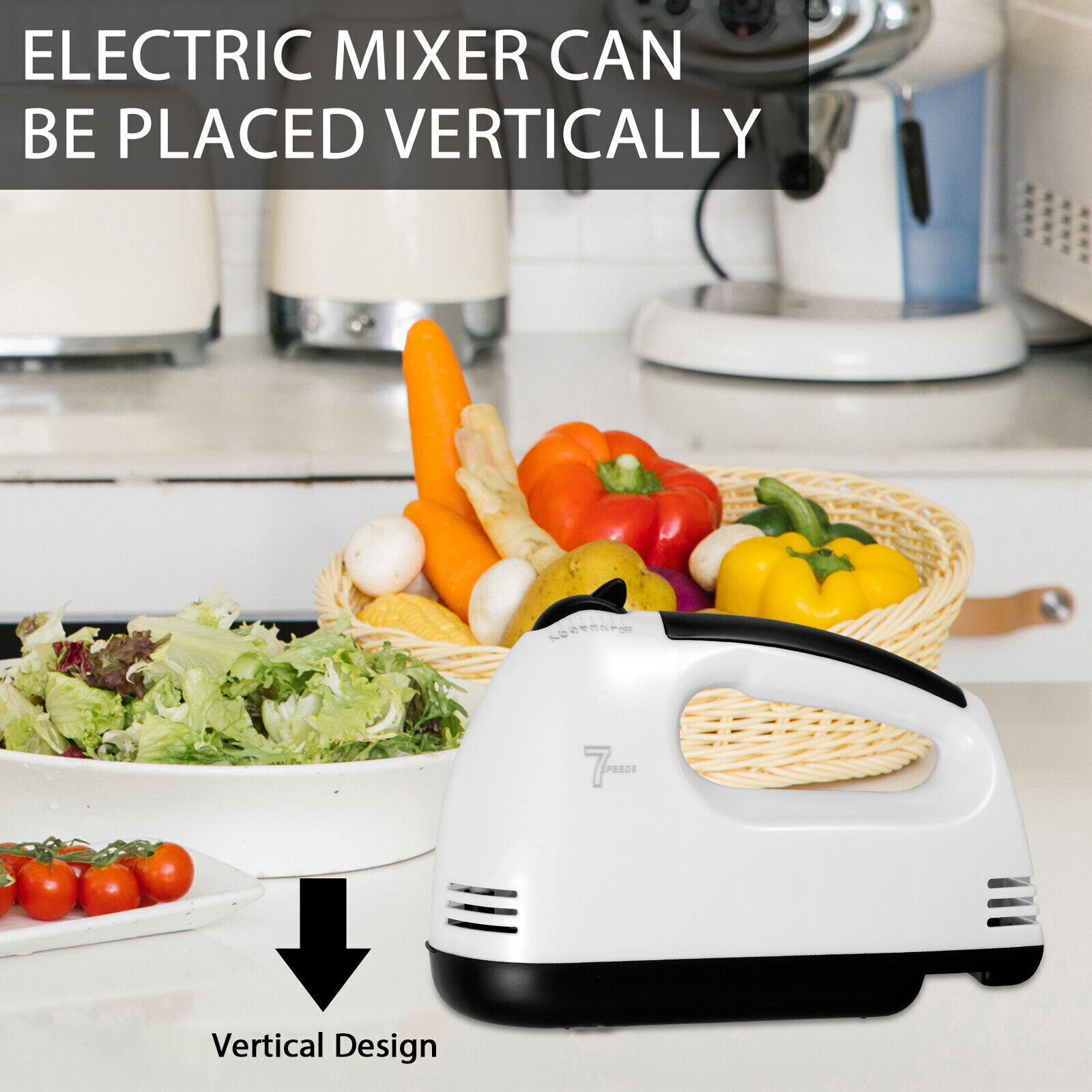 Electric Handheld Whisk 7 Speed Hand Mixer Kitchen Egg Beater Cream Cake Blender — image 9