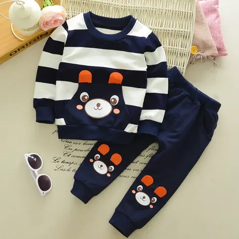 Children's Clothing Suit Boys and Girls Virgin Baby Cartoon