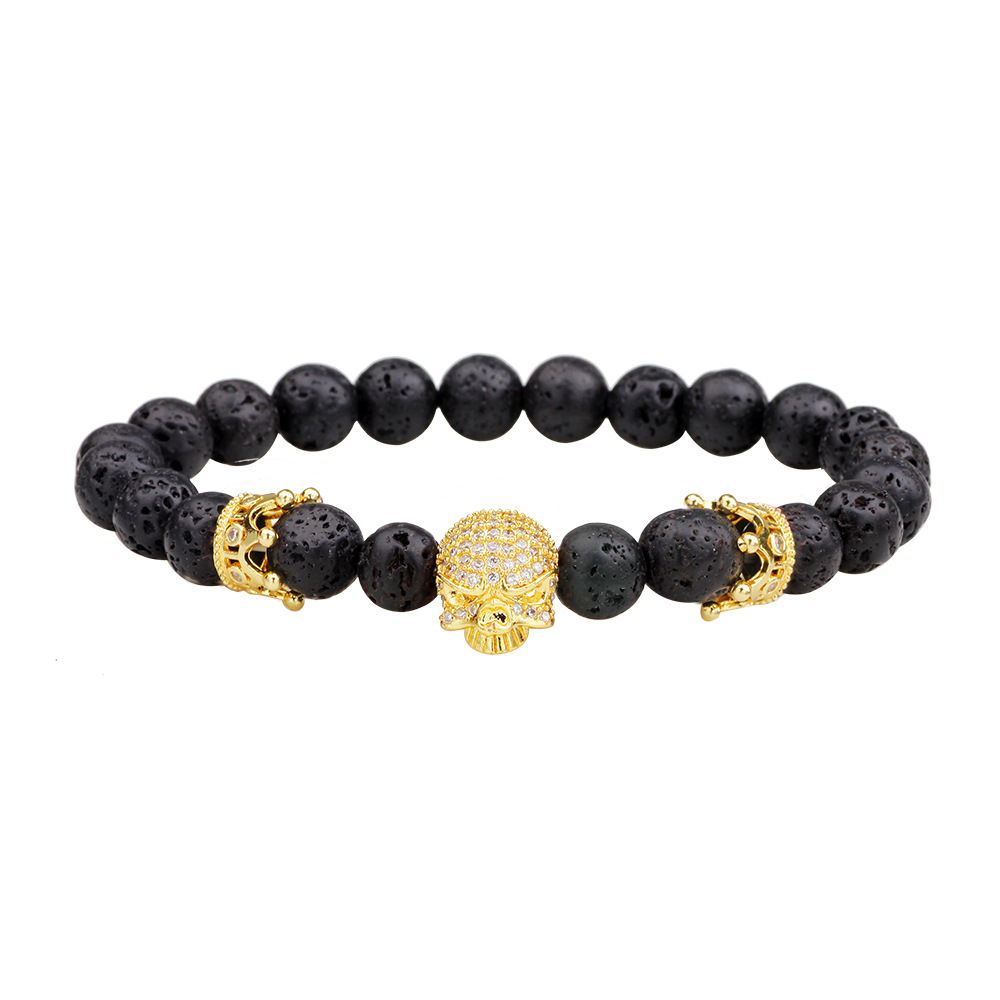 Fashion Skull Crown Inlaid Zircon Bracelet