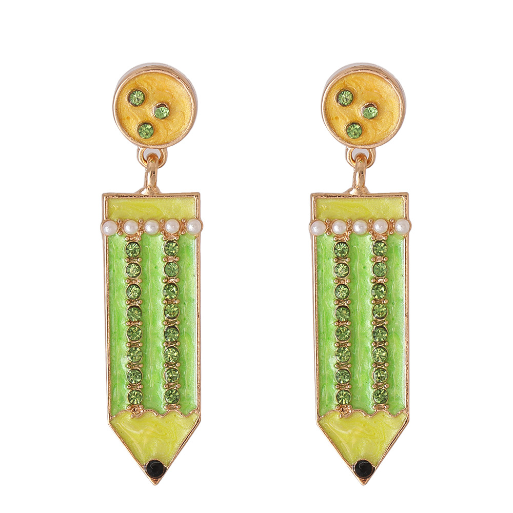 Japanese And Korean Simple And Creative Colored Pencil Fun Earrings