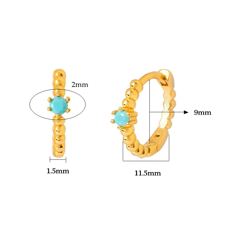 Title 1, Oorgesp met diamanten studs S925 Veelzijdig