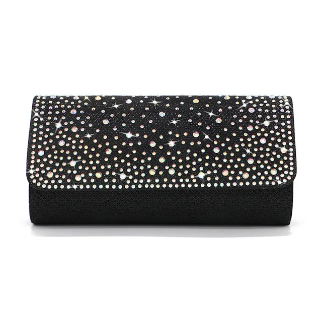 European And American Hot Diamond Dinner Party Trendy Messenger Bag Black - Shop at LoveMi