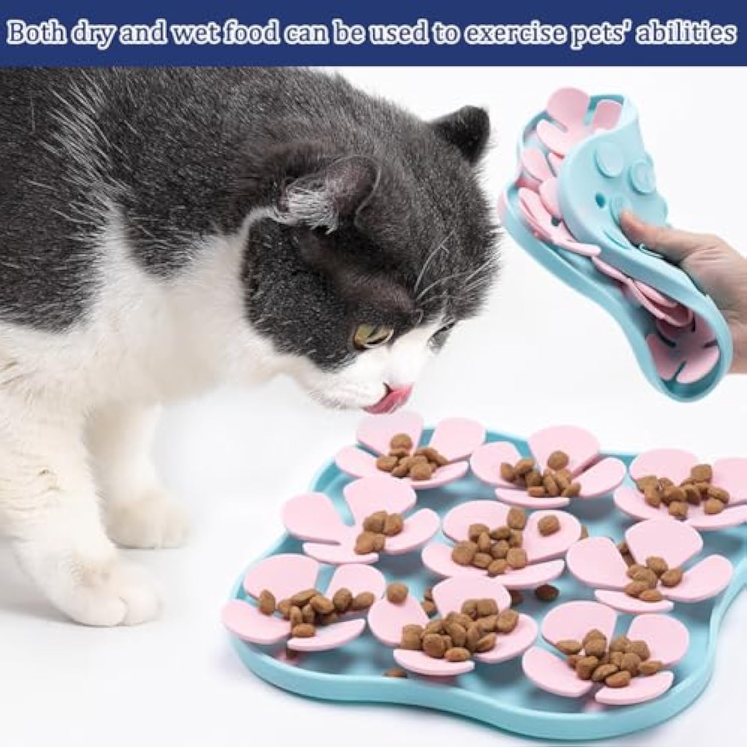 Slow Feeder Dog Bowls Silicone Slow Feeder Lick Down Eating Pet Calming Mat Anxiety Relief Training Wet Food Lick Pad With Suction Cup Interactive Feed Game Toy All Breed Dogs