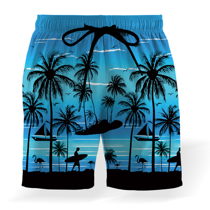 Title 4, Shorts de playa con estampado de coco, cintura ...