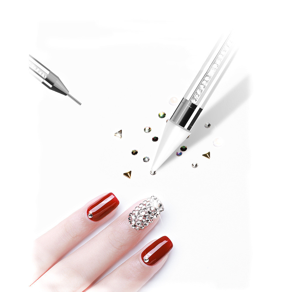 21 Grid Box Nail Enhancement Flat Bottom Glass Rhinestone Jewelry Set