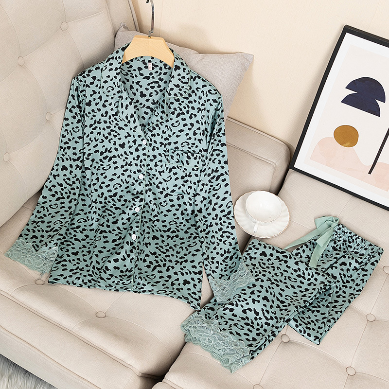 Women's Fashion Simple Leopard Print Cardigan Home Wear