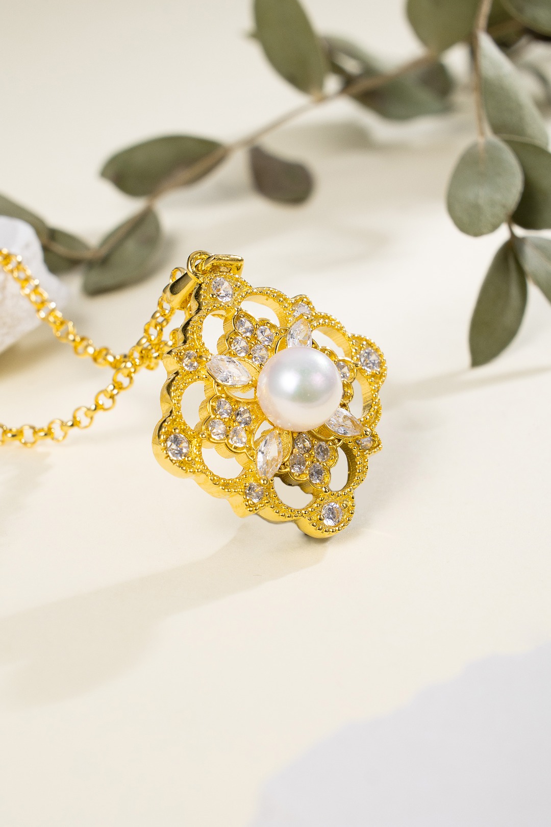 Light Luxury 925 Silver Natural Pearl Pendant Necklace