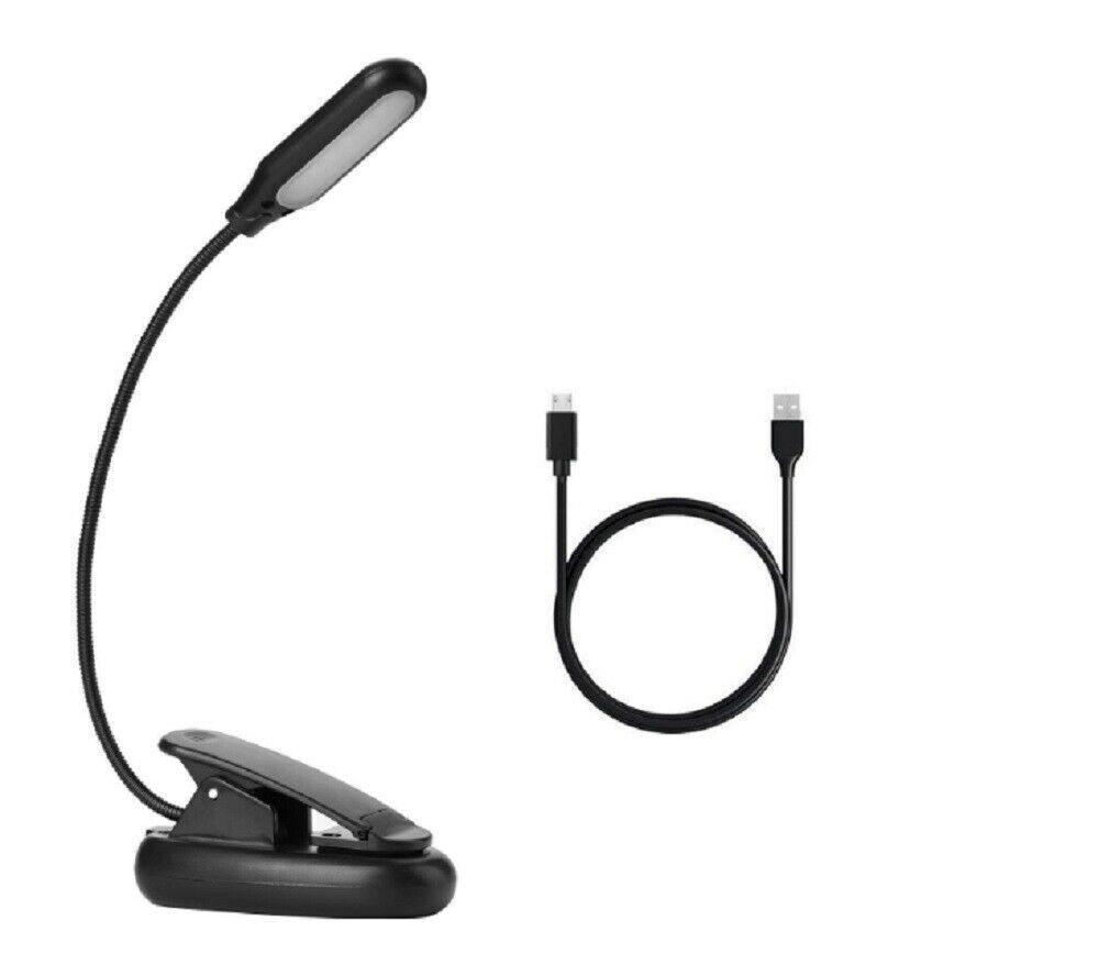 Clip On LED Light for Book Reading. we ship only inside the US, USPS First Class Package 2 Day Handling , 2-5 Day Shipping. Rechargeable Book Light, Clip on LED Table Desk Lamp, Portable Reading Lamp, Office Work Bed Light for Kids, Bookworms, Students by