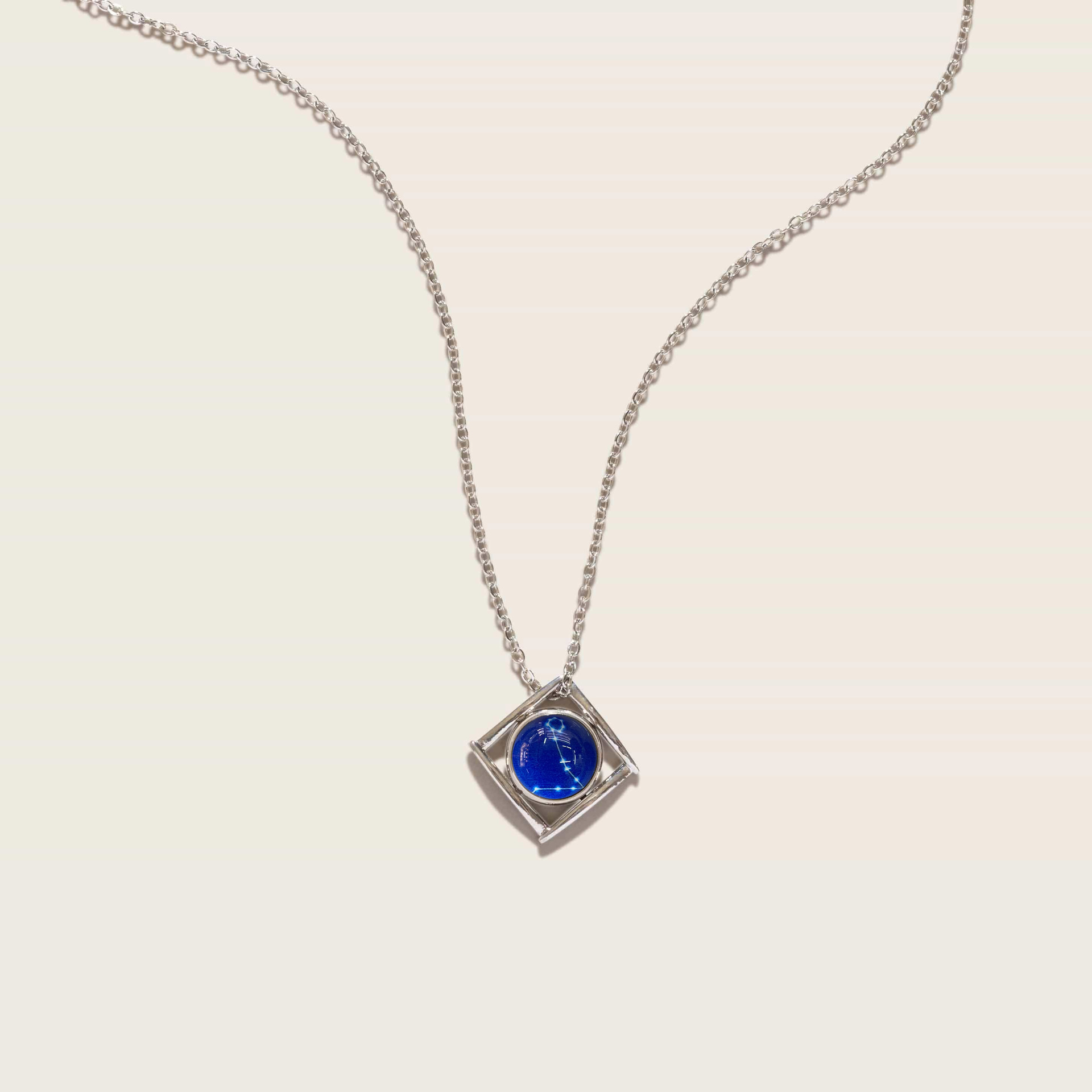 Twelve Constellation Star Chart Square Pendant