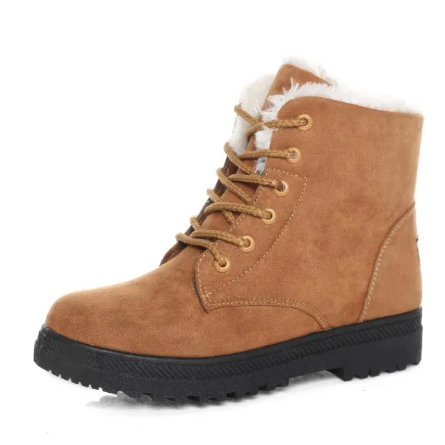 Winter Snow Boots With Warm Plush Ankle Boots For Women Shoes Yellow - Shop at LoveMi