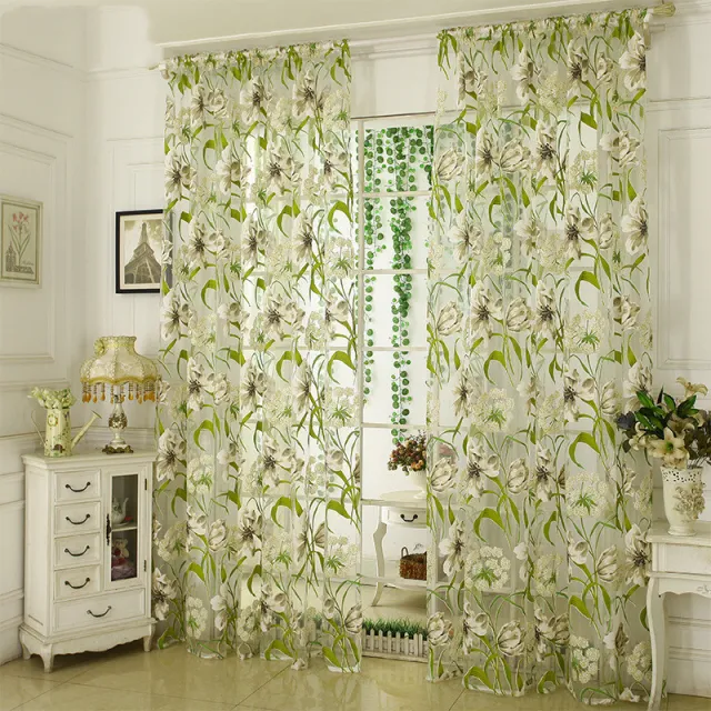 White Striped Yarn Translucent Curtain For Bedroom White Burnt Out Yarn - Shop at LoveMi