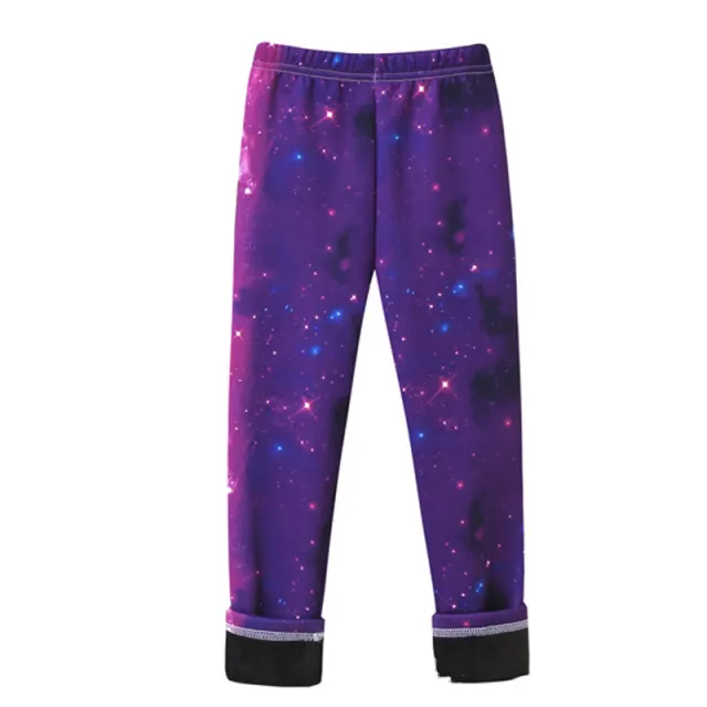 Girls' Thin Velvet Leggings In Spring And Autumn Starry Purple - Shop at LoveMi