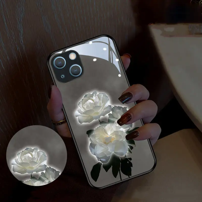 Luminous Mobile Phone Shell Camellia