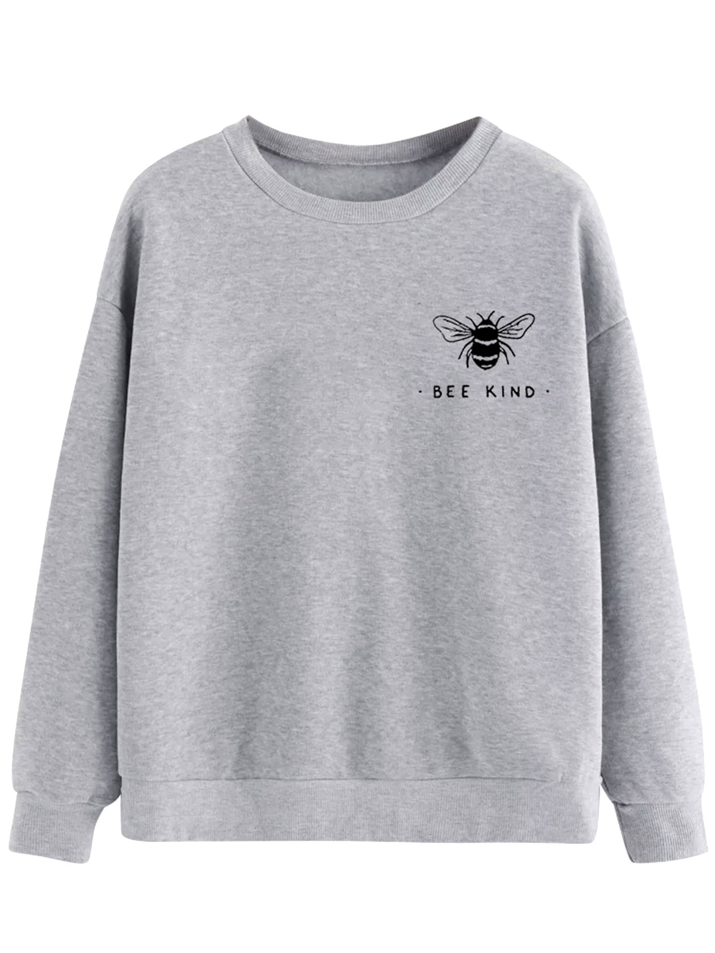 Title 5, Solid Color Fashionable Long Sleeve Bee Print H...