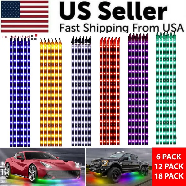 Lot Waterproof 12 DC 12V Motor LED Strip Underbody Light For Car