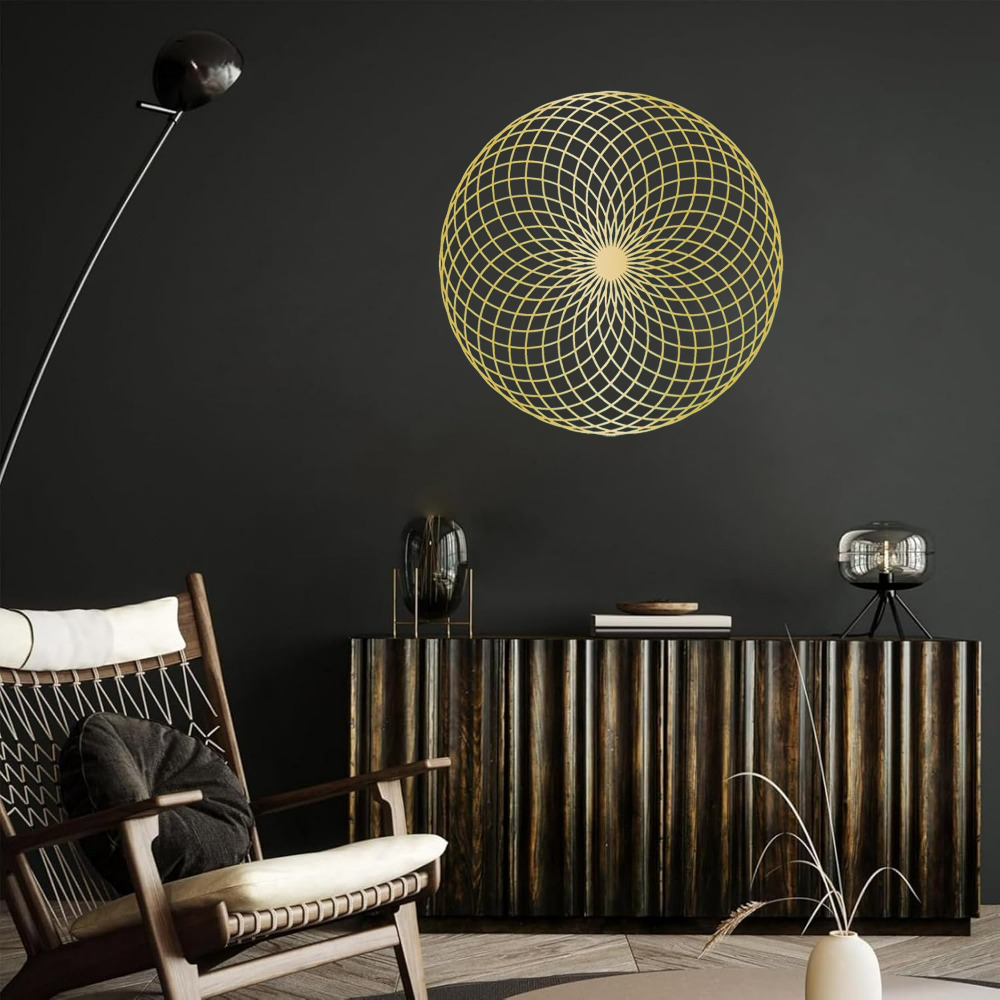 Sacred Geometry Wall Art, Spiritual Metal Yantra & Mandala Sculpture