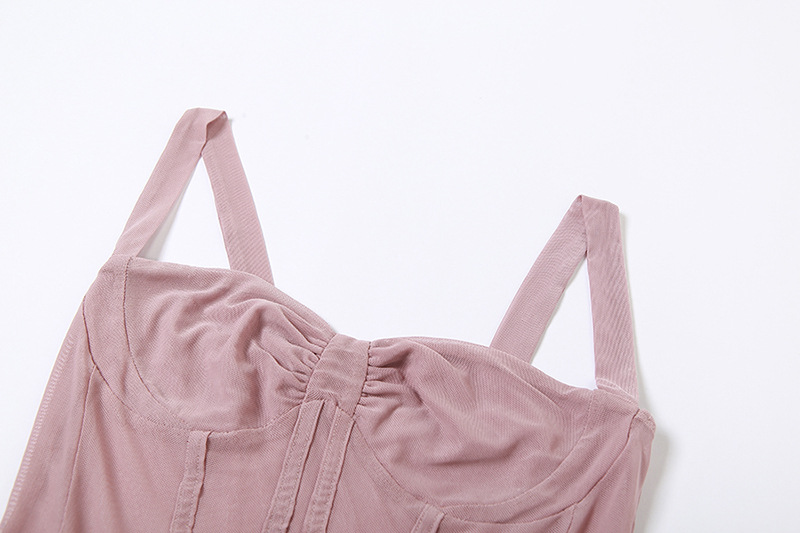 Fashion Suspenders Mesh See-through Slim Fit Inner Wear Vest