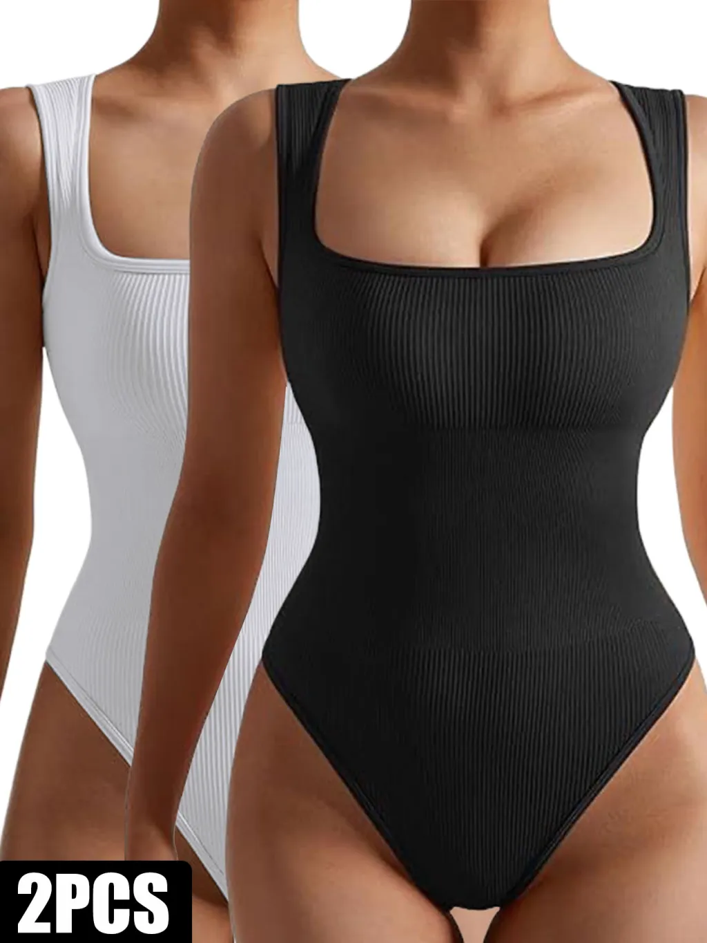 2 Pack Womens, One Piece Jumpsuits For Women, Ribbed Workout Tops For Women Clothing, Seamless Tank Tops Rompers - 2Pack6