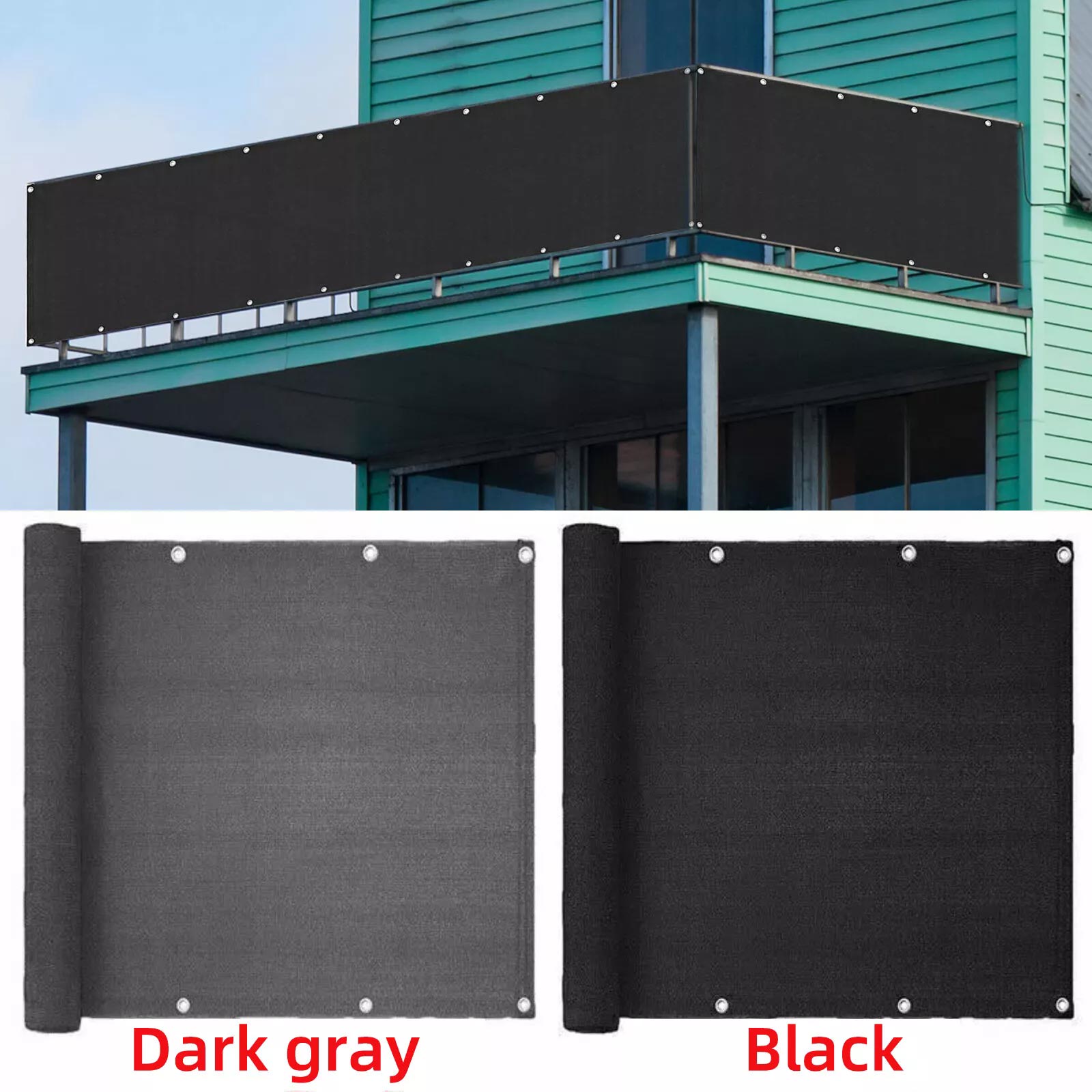 Privacy Fence Screen Green Garden Panels Covering--Dark 0.9 X 5M Zip Tie-rope — image 3