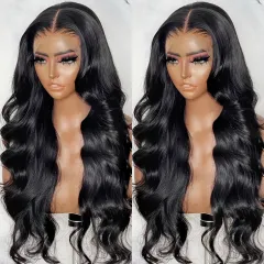 Former Lace Wig Woman With Long Black Curly Hair - 24 In - View 1