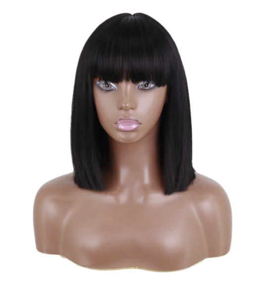 Wig Headgear With Bangs And Shoulders And Clavicle 1Bcolor - Shop at LoveMi
