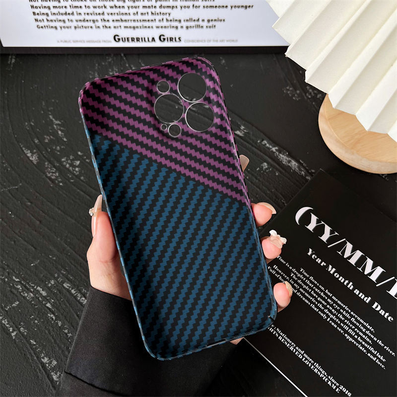Double-faced Kevlar Carbon Fiber Texture Mobile Phone Case - Image 3