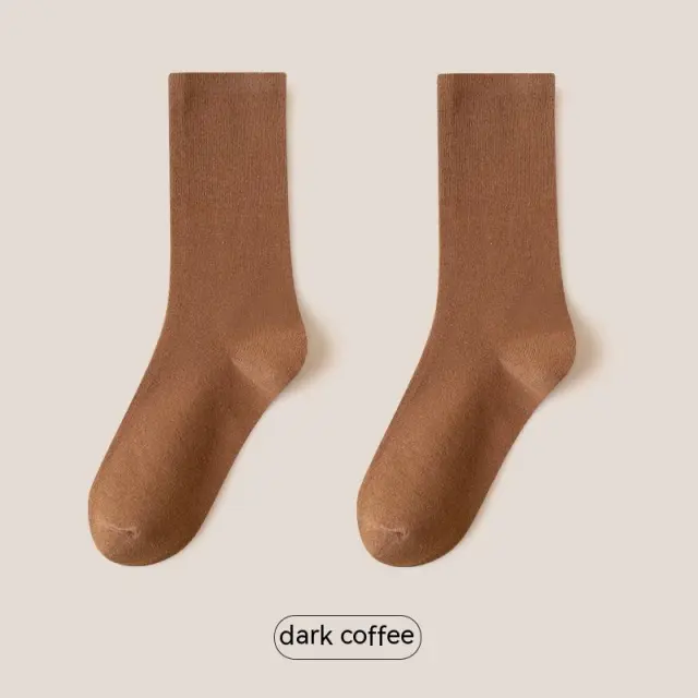 Women's Fashionable Simple Loose Postpartum Pregnant Women Long Socks Dark Coffee - Shop at LoveMi