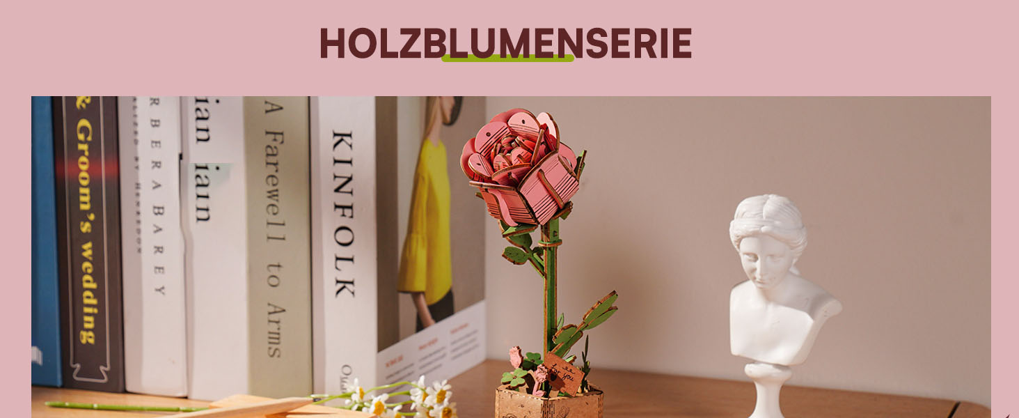 ROBOTIME Blumen 3D Puzzle Holz