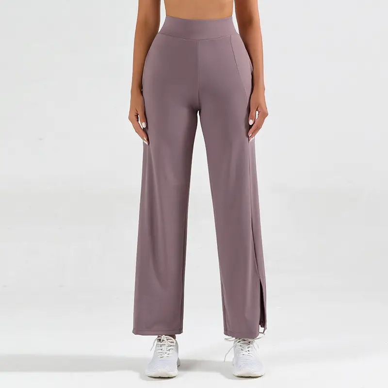 Women's New Split Flared Wide Leg Sports Yoga Pants
