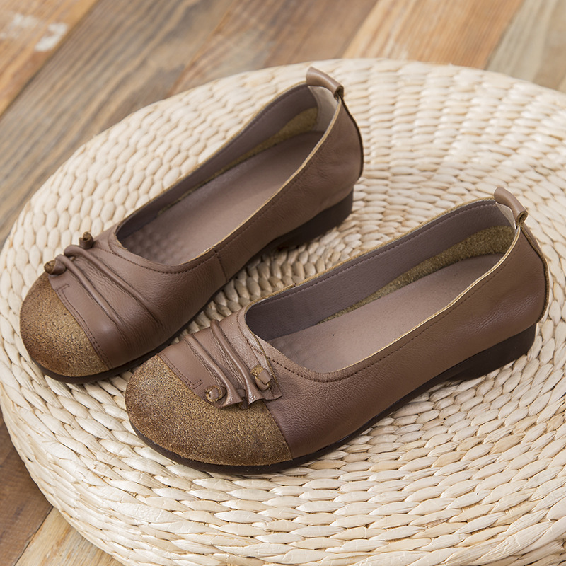Mother's Leather Soft Sole Non-slip Shoes