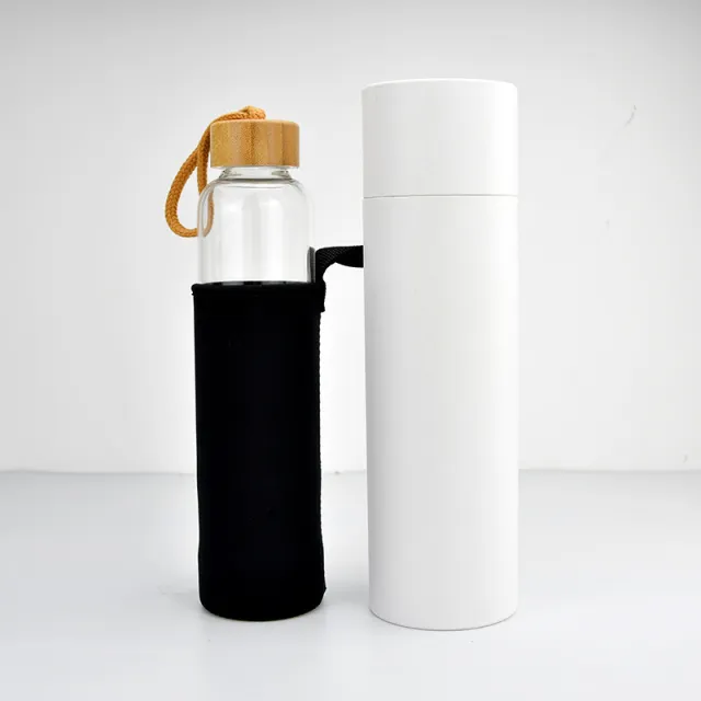 Bamboo Cover Two Capacity Crystal Power Stone Water Cup Bare Cup Wirh Cover Wirh Box - Shop at LoveMi