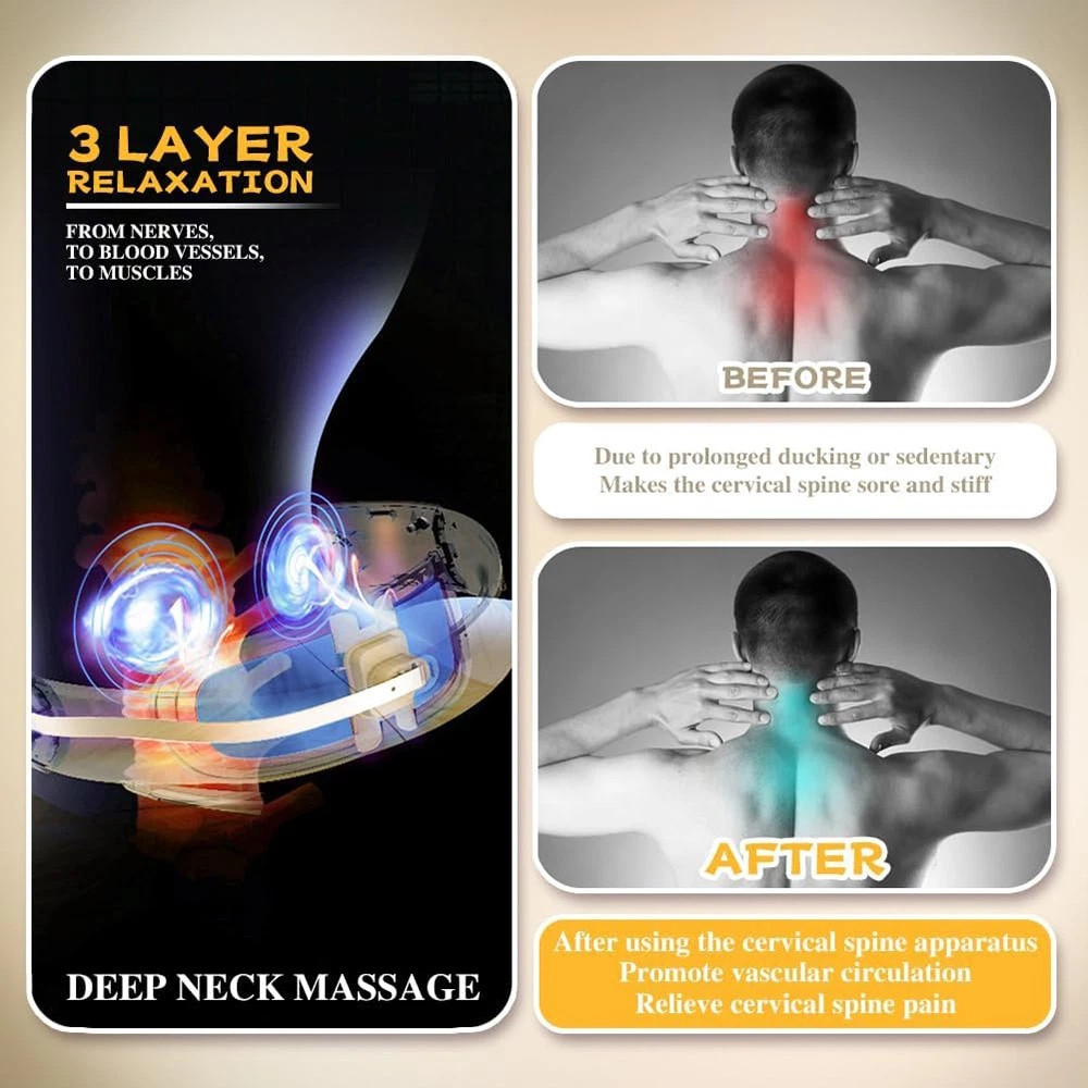 Electric Cervical Neck Pulse Massager Pain Shoulder Relief Body Muscle Relax UK — image 10