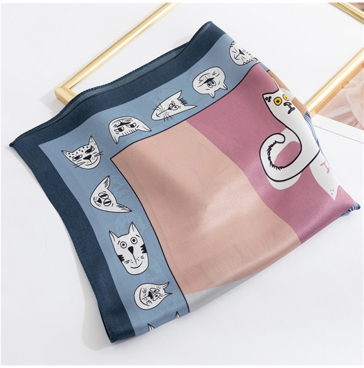 Female Silk Silk Small Square Scarf