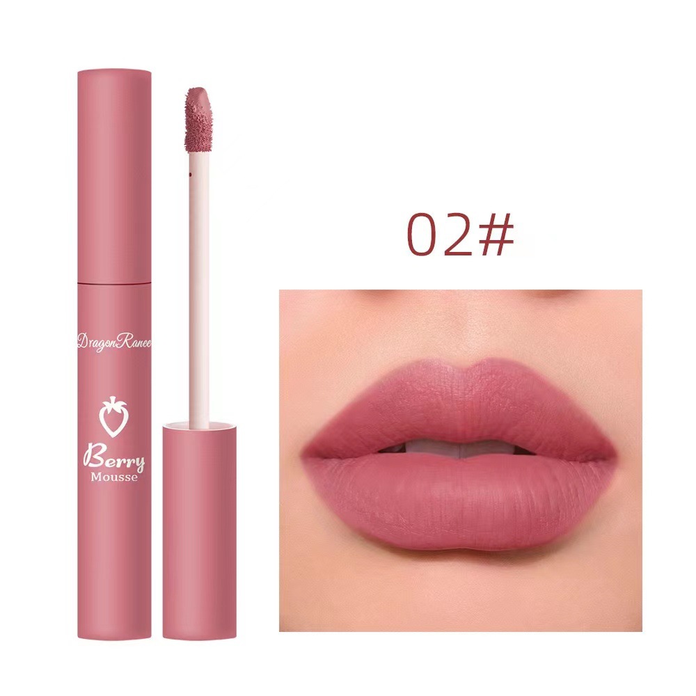 3 Strawberry Set Box Velvet Mist Matte Lip Glaze Lipstick 2 Style - Shop at LoveMi