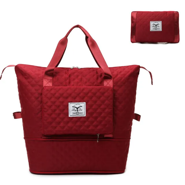 Soft Surface Swimming Fitness Extended Shoulder Yoga Sports Bag Burgundy - Shop at LoveMi