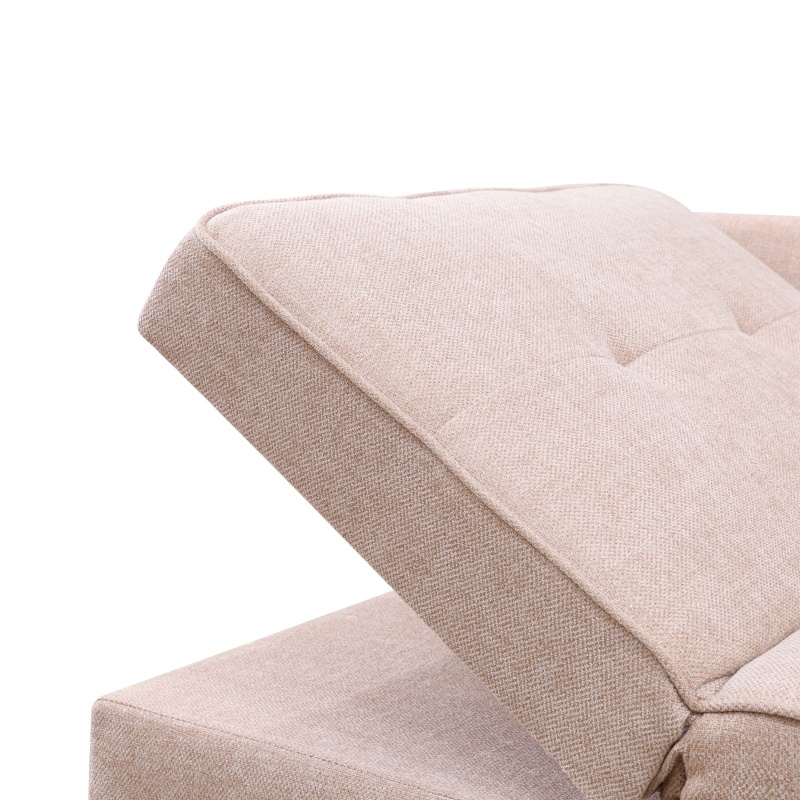 Pickup Only--Pink Sackcloth Living Room Sofabed