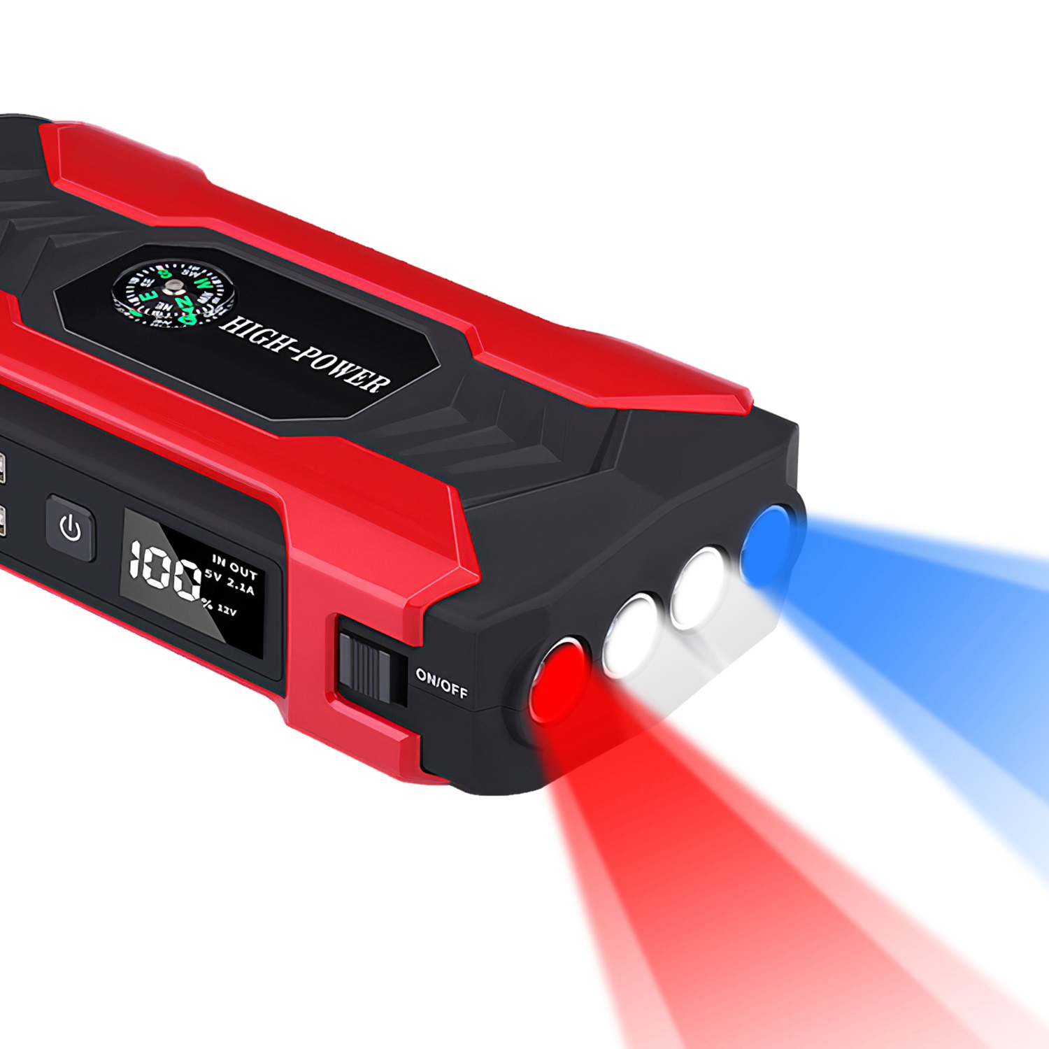 Car Jump Starter Booster 800A Peak 28000mAh 12V Battery Charger Up To 6.0L Gas Or 3.0L Diesel Engine With LCD Screen 4 Modes LED Flashlight — foto 13