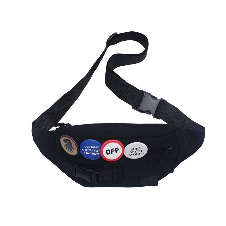 Wind Retro Tooling Style Personality Letter Badge Male And Female Student Chest Bag