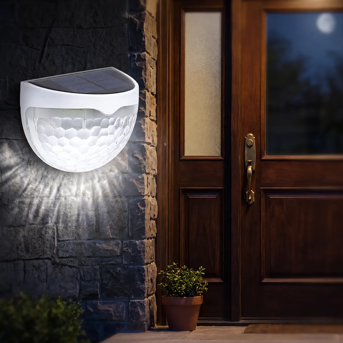 8PCS Super Bright Solar Powered Door Fence Wall Lights LED Outdoor Garden Lamp — image 8