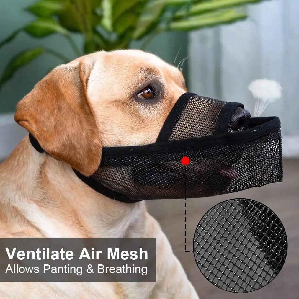 Breathable Mesh Muzzle For Dogs Anti-bite Anti-barking