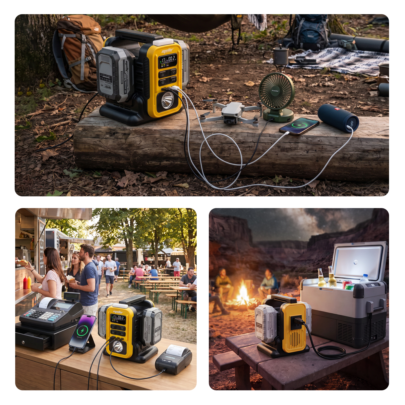 Mellif 350W Portable Outdoor Inverter Pure Sine Wave Compatible With D Ewalt