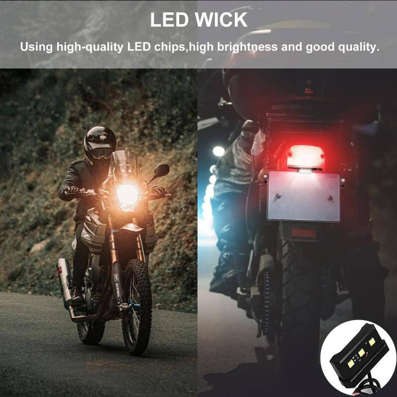 Aluminium Motorcycle Number Plate Holder With Adjustable Angle, LED Light — image 7