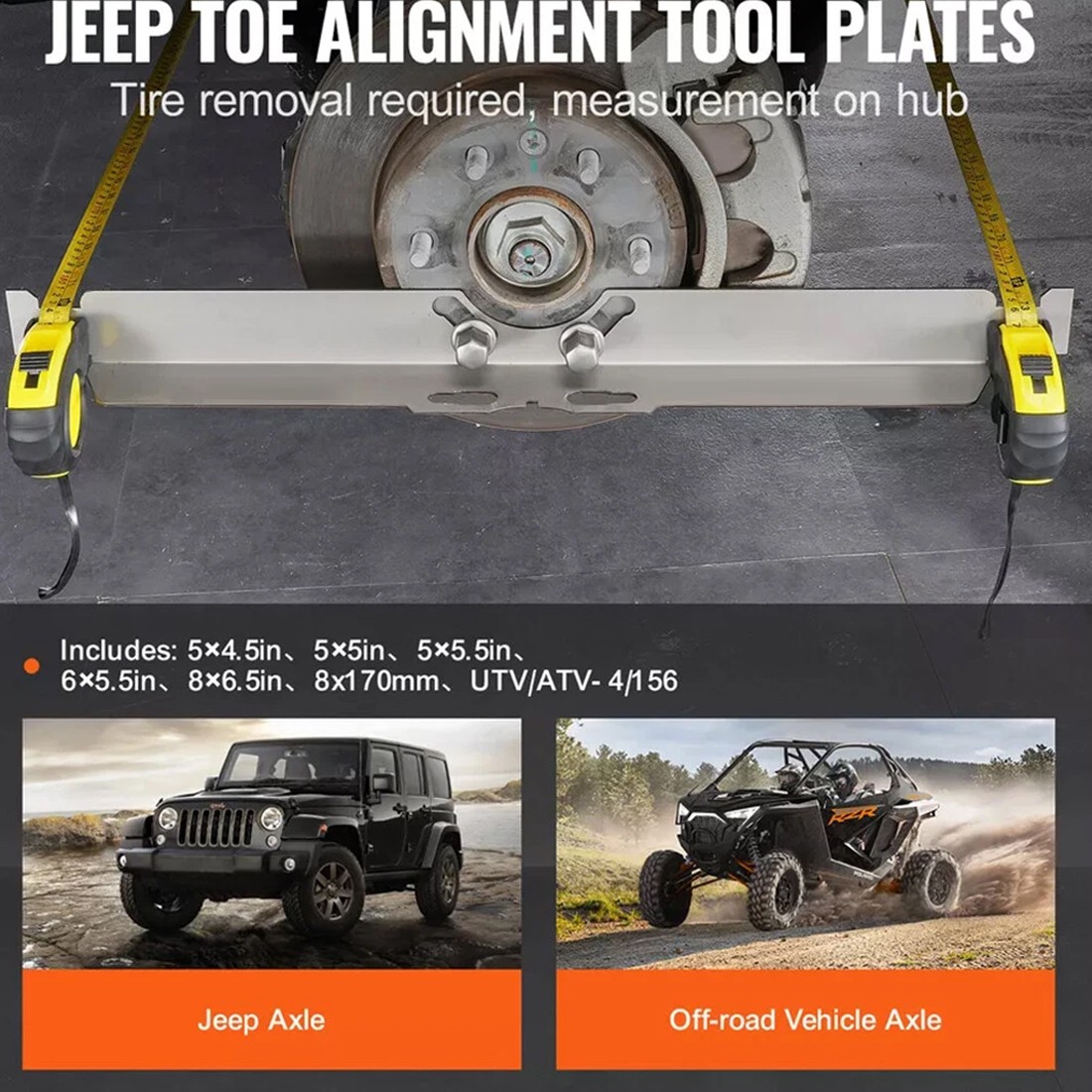 2X Wheel Alignment Tool Toe Plates Accurate Measurements With 2 Tape Measures UK