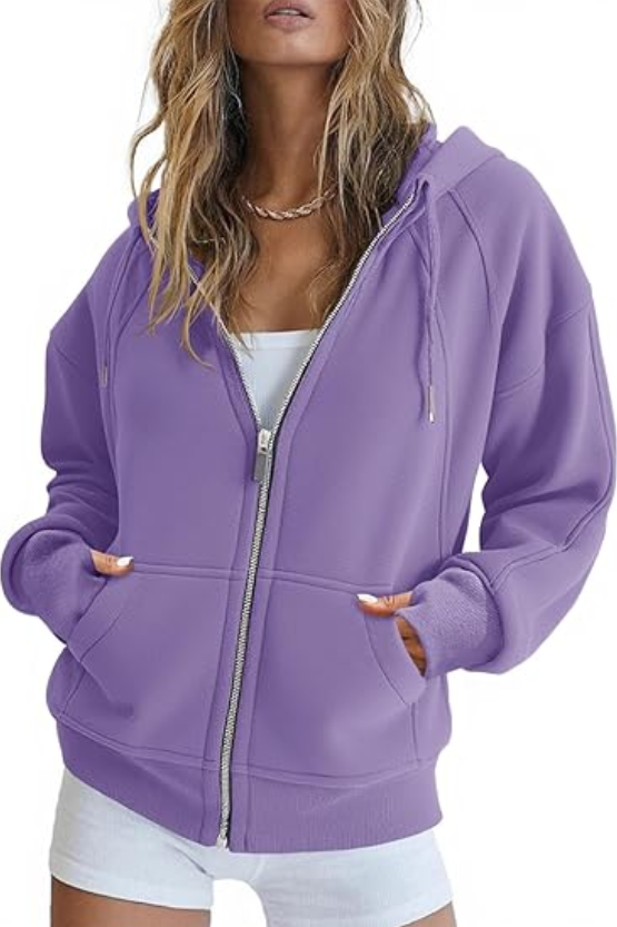 Women’s zip up crop sweatshirt