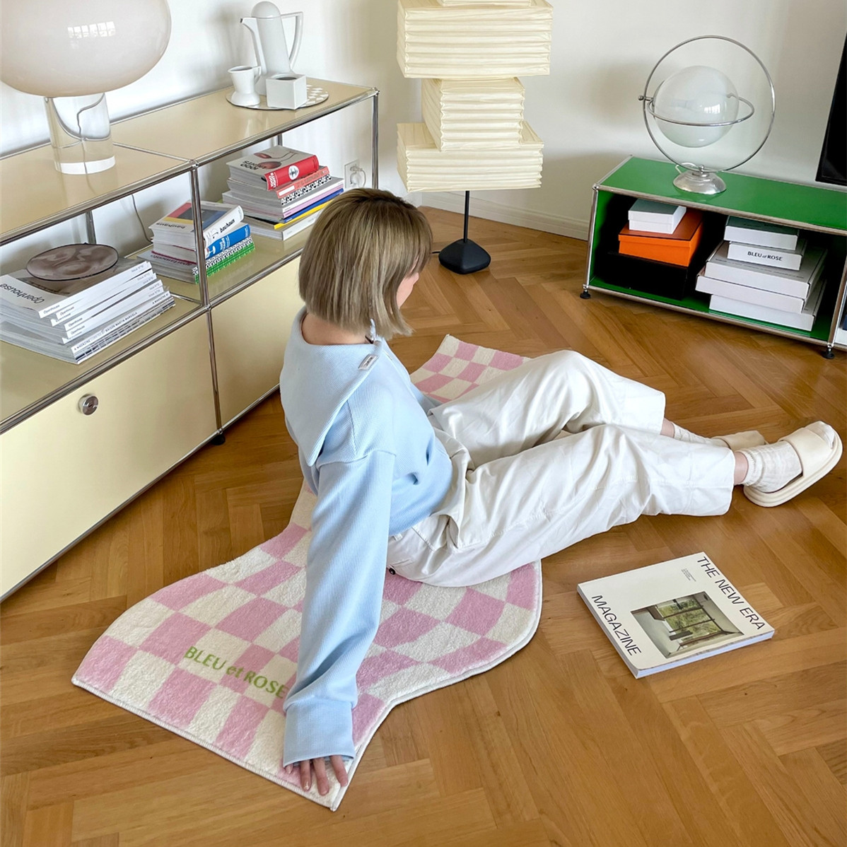 ce508944 f6a9 4e37 9680 1fb7622f7f70 - Design Special-shaped Checkerboard Bedroom Plush Doormat