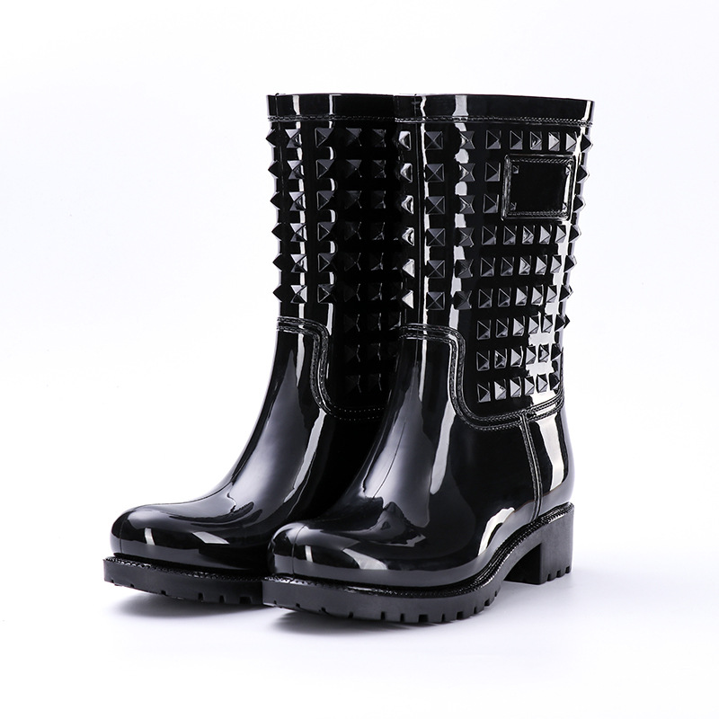 Title 9, High Tube Rivet Rain Boots Adult Non-slip