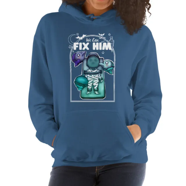 European And American Printed Cartoon Hoodie Indigo S - Shop at LoveMi