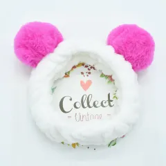 Cute Panda Ear Soft Carol Fleece Women Headband - Rose Red - View 1