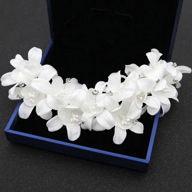 Bridal Headdress Silk Beaded Flower Wedding Ornaments Type D - Shop at LoveMi